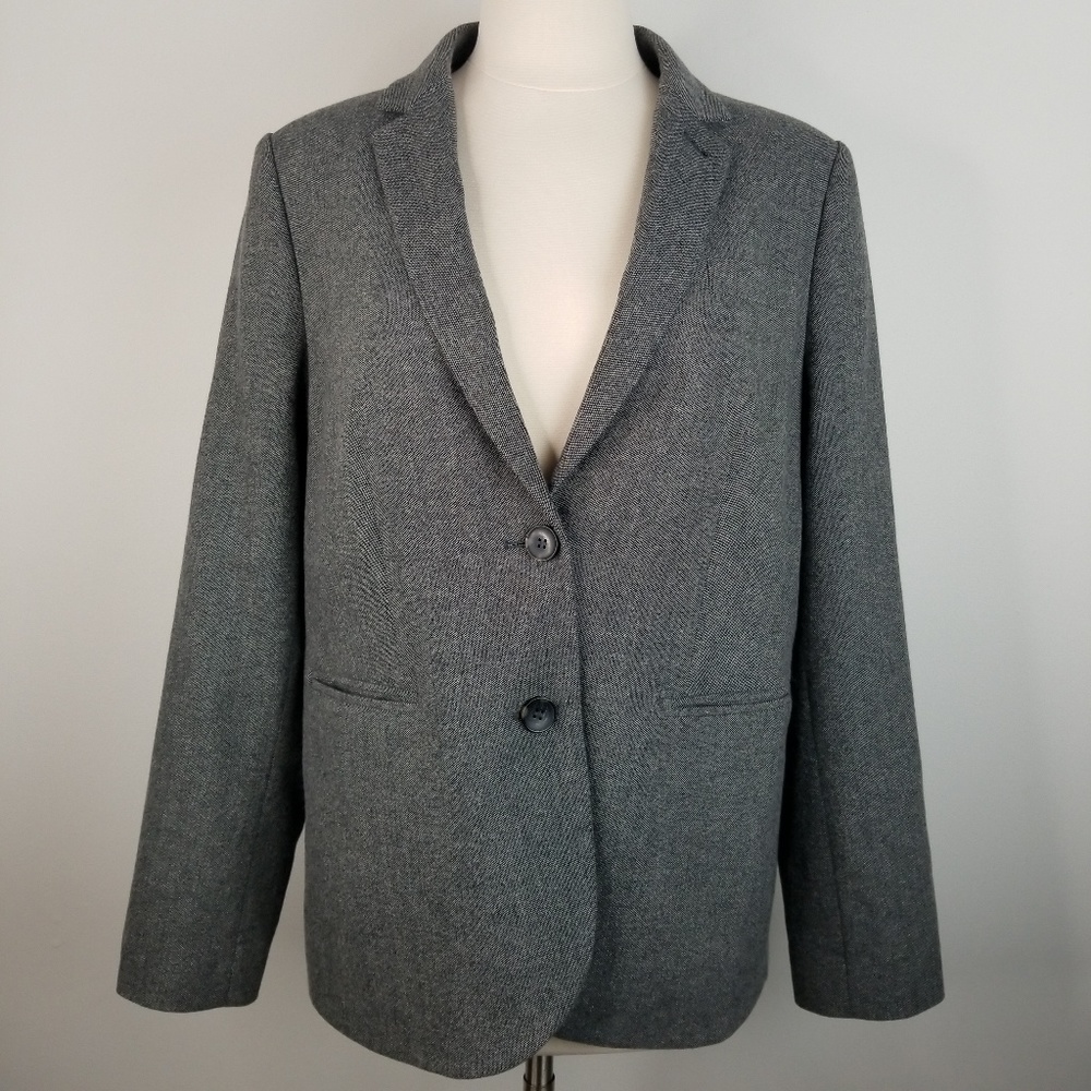 Boden Wool Blend Gray Blazer EUC